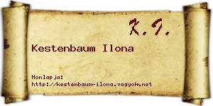 Kestenbaum Ilona névjegykártya